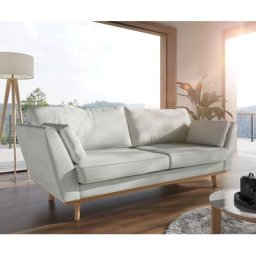 DELIFE Sofa Mena Flachgewebe Mint 225x90 cm 3-Sitzer, 2 & 3 Sitzer