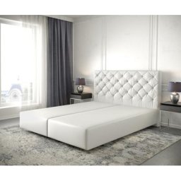 DELIFE Boxspringgestell Dream-Great 140x200 cm Kunstleder Weiß, Bettgestelle