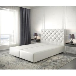 DELIFE Boxspringgestell Dream-Great 160x200 cm Kunstleder Weiß, Bettgestelle