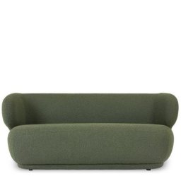 Sessel GIULIA - 2-Sitzer-Sofa, Bouclé Stoff in Khaki, B170