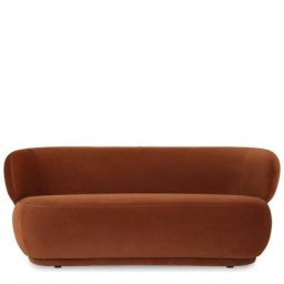 2-Sitzer-Sofa GIULIA - 2-Sitzer-Sofa, Samt in Terrakottabraun, B170