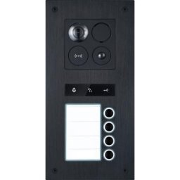 BALTER ERA RFID Unterputz-Türstation für 4 Familienhaus mit Smartphone App und Bewegungsmelder-Funktion (Türstation Farbe : Schwarz / RFID Schlüssel: 3)