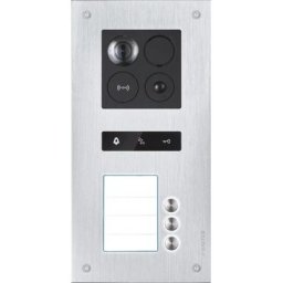 BALTER ERA RFID Unterputz-Türstation für 3 Familienhaus mit Smartphone App und Bewegungsmelder-Funktion (Türstation Farbe : Schwarz / RFID Schlüssel: 9)