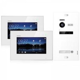 Video Türsprechanlage BALTER EVO 2-Draht BUS für Einfamilienhaus mit 2 x Touchscreen 7"" Monitor in Weiß