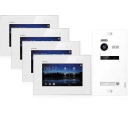 BALTER EVO Video Haussprechanlage 2-Draht BUS für 1-Familienhaus mit 4x 7"" Displays