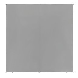 Sonnensegel Grau Polyester quadratisch 3x3 m Stoff mit D-Ringen Seilspanntechnik Modern Garten Balkon Terrassenüberdachung