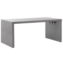 Esstisch Grau Beton 180 x 90 cm U-Form Outdoor&Indoor industriell Loft Stil Gartentisch Esszimmertisch Garten Esszimmer