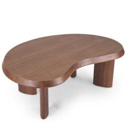 Couchtisch ANTONIO - Couchtisch mit organischen Formen, Walnussholz, 80 x 110cm