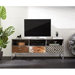 DELIFE Lowboard Multi-Drawer 140x56 cm Material Mix 3 Fächer 3 Schubladen, Lowboards