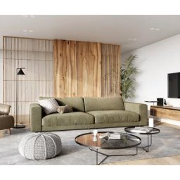 DELIFE Big-Sofa Cubico 290x120 cm Strukturstoff Olive, Big Sofas