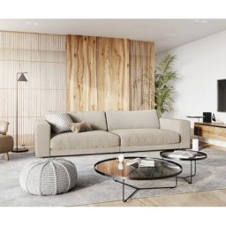 DELIFE Big-Sofa Cubico 290x120 cm Strukturstoff Beige, Big Sofas