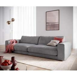 DELIFE Big-Sofa Cubico 290x120 cm Cord Anthrazit, Big Sofas