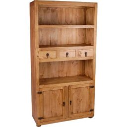MiaMöbel Mexico Bücherregal Massivholz Pinie Landhaus Mexiko Möbel Mexikanisch
