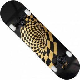 Rocket Vortex Foil Gold 8"" Skateboard RKT-COM-1553