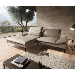 W.Schillig Eckcouch Enjoy and More 295x185 Echtleder Schlamm Longchair links by W. Schillig, Ecksofas