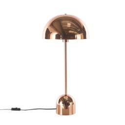 Tischlampe Kupfer Metall 64 cm Langes Kabel mit Schalter Runder Lampenschirm Industrie Design