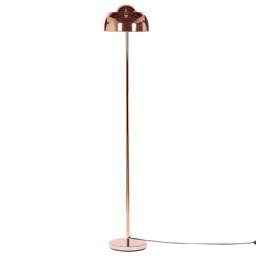 Stehlampe Kupferfarben 148 cm aus Stahl mit langem Kabel mit Schalter rund Industrie Look Modernes Design