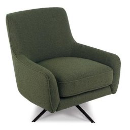 Drehsessel GOLDEN GUN - Drehsessel, Bouclé Stoff in Khaki & schwarzes Metall