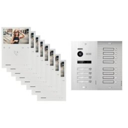 Video Türsprechanlage BALTER EVO QUICK für 12 Familienhaus mit 12x 4,3 Zoll Monitor 2-Draht BUS Türstation mit 150° Weitwinkel-Kamera