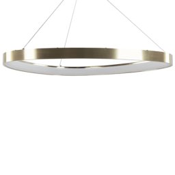 LED Hängelampe Gold Metall ø 61 cm Rund Saturn-Optik Ringform Kreisform Modern Glamour für Küche Esstisch Wohnküche Hohe Decken Innenräume