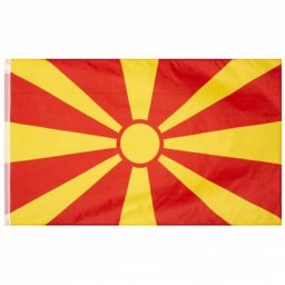 Nordmazedonien Flagge MUWO ""Nations Together"" 90 x 150 cm