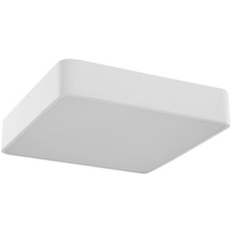 LED Deckenleuchte Weiß Metall und Acryl Quadratisch Eckig Flach Warmweiß Modern für Wohnzimmer Küche Bad Schlafzimmer Esszimmer Flur