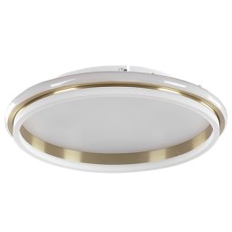 LED Deckenleuchte Gold und Weiß Metall Ringförmig Warmweißes Licht Modern für Wohnzimmer Küche Bad Schlafzimmer Esszimmer Flur