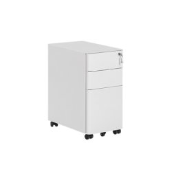Aktenschrank Weiß Metall Modern Praktisch Multifunktional Verschließbar 3 Schubladen Arbeitszimmer