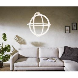 DELIFE Deckenleuchte Voluta weiss 50x50 cm LED 46W, Hängeleuchten