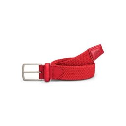 Walbusch Herren Flechtband Gürtel Rot einfarbig