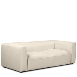 3-Sitzer-Sofa AUSTER - 3-Sitzer-Sofa, Kord in Vanilla Beige & schwarzes Holz, B220
