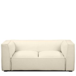 2-Sitzer-Sofa AUSTER - 2-Sitzer Sofa, Bouclé Stoff in Himalaya Weiß, B180