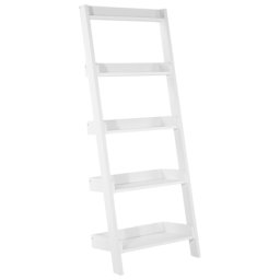 Bücherregal Weiß MDF Platte PVC Spanplatte 166 x 64 x 36 cm Industriell Elegant Dekorativ Viel Stauraum Fächer Wohnzimmer