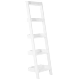 Bücherregal Weiß MDF Platte PVC Spanplatte 166 x 44 x 36 cm Modern Elegant Dekorativ Viel Stauraum Fächer Wohnzimmer