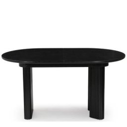 Ausziehbarer Esstisch ADRIANO - Ausziehbarer Esstisch, für 4-6 Personen, schwarzes Eschenholz, 150 x 190cm