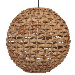 Hängeleuchte Braun Papiergeflecht Schirm Kugelform mit Langem Kabel Boho Stil Skandi Rustikal für Esstisch Wohnzimmer Flur Wohnküche