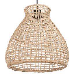 Hängeleuchte Natürlich Hellbraun 127 cm Rattan geflochten Schirm glockenförmig für Wohn- Schlaf- und Esszimmer Modernes Design Boho Stil