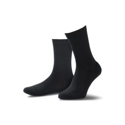 Walbusch Herren Socken Thermo Schwarz einfarbig wärmend