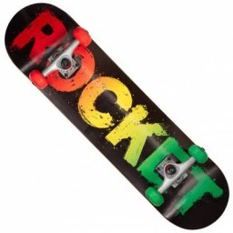 Rocket Rasta Fade 8"" Skateboard RKT-COM-1535