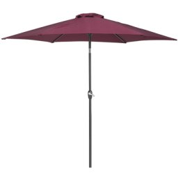 Sonnenschirm Rot Polyester Aluminium ⌀ 270 cm Winddach Garten Terrasse Balkon