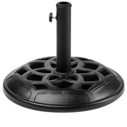 Sonnenschirmständer Schwarz Beton ⌀ 50 cm Schirmfuß rund Garten Balkon modern
