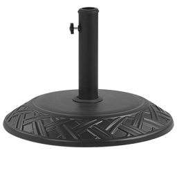 Sonnenschirmständer Schwarz ⌀ 50 cm aus Beton und Stahl Schirmfuß rund Sonnenschirmzubehör Garten / Balkon Modernes Design