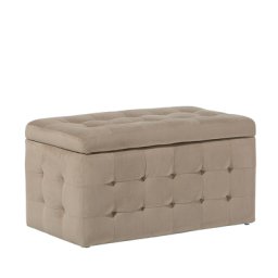 Hocker Hellbraun Samt Rechteckig mit Stauraum Deckel Steppung Modern Sitzbank Bettbank Fußbank Fußhocker Schemel Schlafzimmer Wohnzimmer Flur