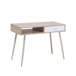Schreibtisch Hellbraun 100 x 48 cm mit Schublade und Fach Modernes Design