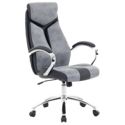 Bürostuhl Grau höhenverstellbar bequemer Drehstuhl Modernes Design