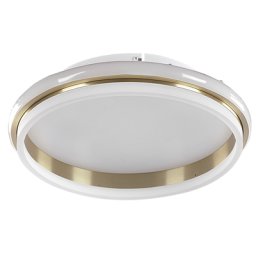 LED Deckenleuchte Gold und Weiß Metall Ringförmig Warmweißes Licht Modern für Wohnzimmer Küche Bad Schlafzimmer Esszimmer Flur