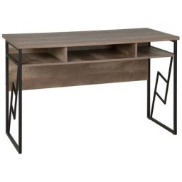 Schreibtisch Braun 120 x 60 cm Drei praktische Fächer Industrieller Stil