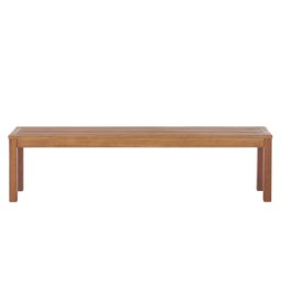 Gartenbank Hellbraun Eukalyptusholz 170 cm rechteckig rustikaler Stil Terrasse Balkon Indoor Outdoor Möbel