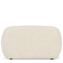 Hocker VOLTA - Hocker, Bouclé Stoff in Oatmeal Weiß