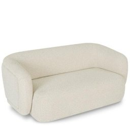 2-Sitzer-Sofa VOLTA - 2-Sitzer Sofa, Bouclé Stoff in Oatmeal Weiß, B170